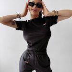 Komplet welurowy GET OVER OLAVOGA czarny