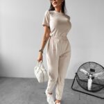 Komplet welurowy GET OVER OLAVOGA beżowy