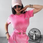 Komplet welurowy GET OVER OLAVOGA koralowy