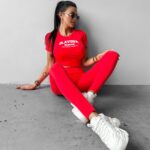 Komplet przylegający ADD OLAVOGA koralowy