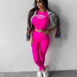 Komplet przylegający ADD OLAVOGA różowy