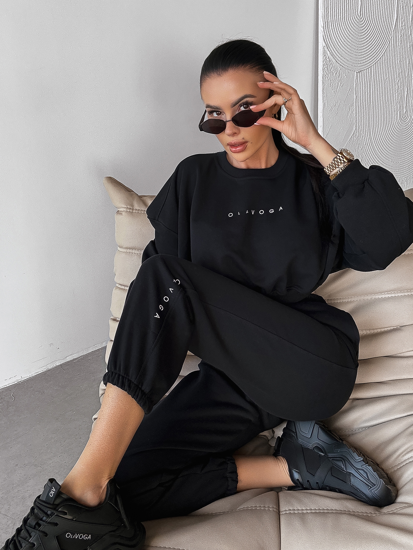 Komplet dresowy TIPSY OLAVOGA czarny Komplet dresowy TIPSY OLAVOGA czarny