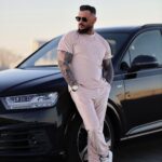 Komplet męski welurowy PIFFLE OLAVOGA beżowy