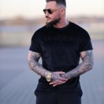 Komplet męski welurowy PIFFLE OLAVOGA czarny