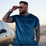 Komplet męski welurowy PIFFLE OLAVOGA morski