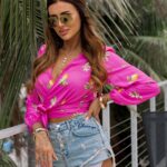 Bluzka w cytryny Lemoni różowa