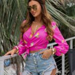 Bluzka w cytryny Lemoni różowa