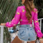 Bluzka w cytryny Lemoni różowa