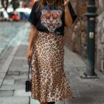 T-shirt oversize CHIARA ROAR czarny