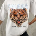 T-shirt oversize CHIARA ROAR biały