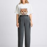 T-shirt oversize CHIARA ROAR biały