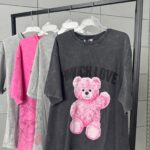 T-shirt dekatyzowany MuchLove grafitowy