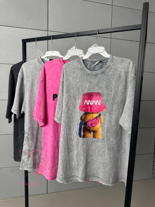 T-shirt dekatyzowany SoBear szary