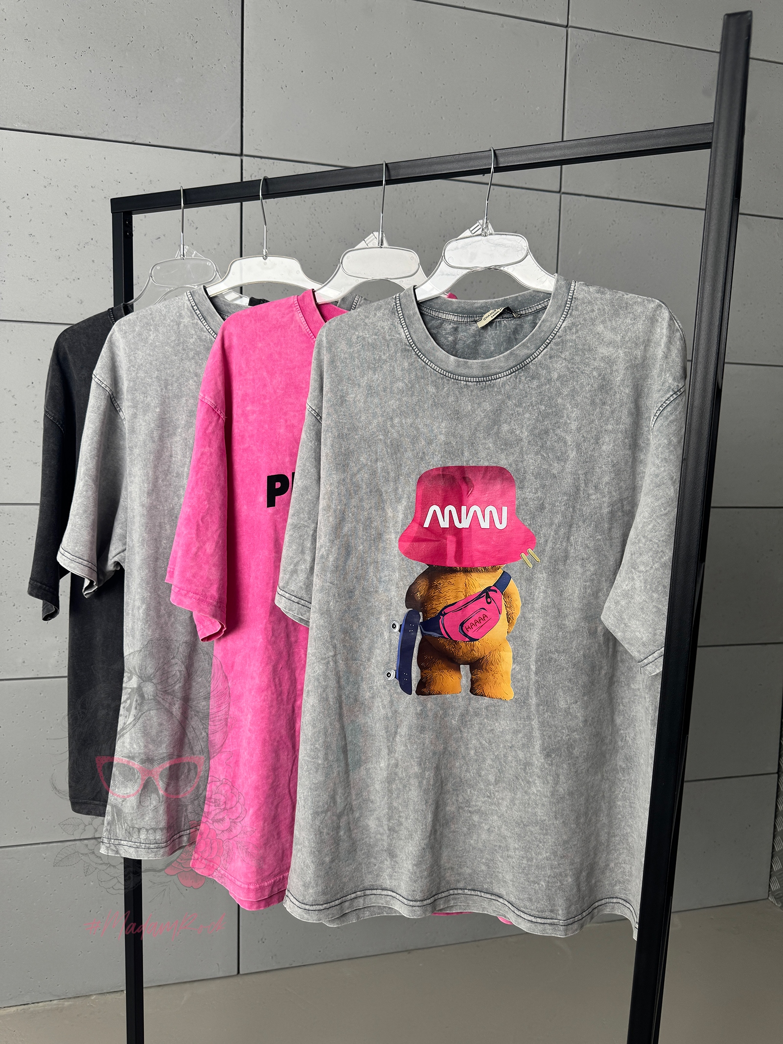 T-shirt dekatyzowany SoBear szary