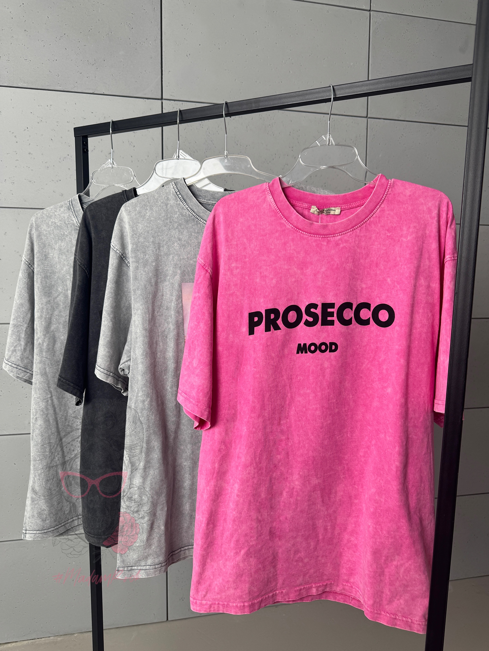 T-shirt dekatyzowany Prosecco różowy