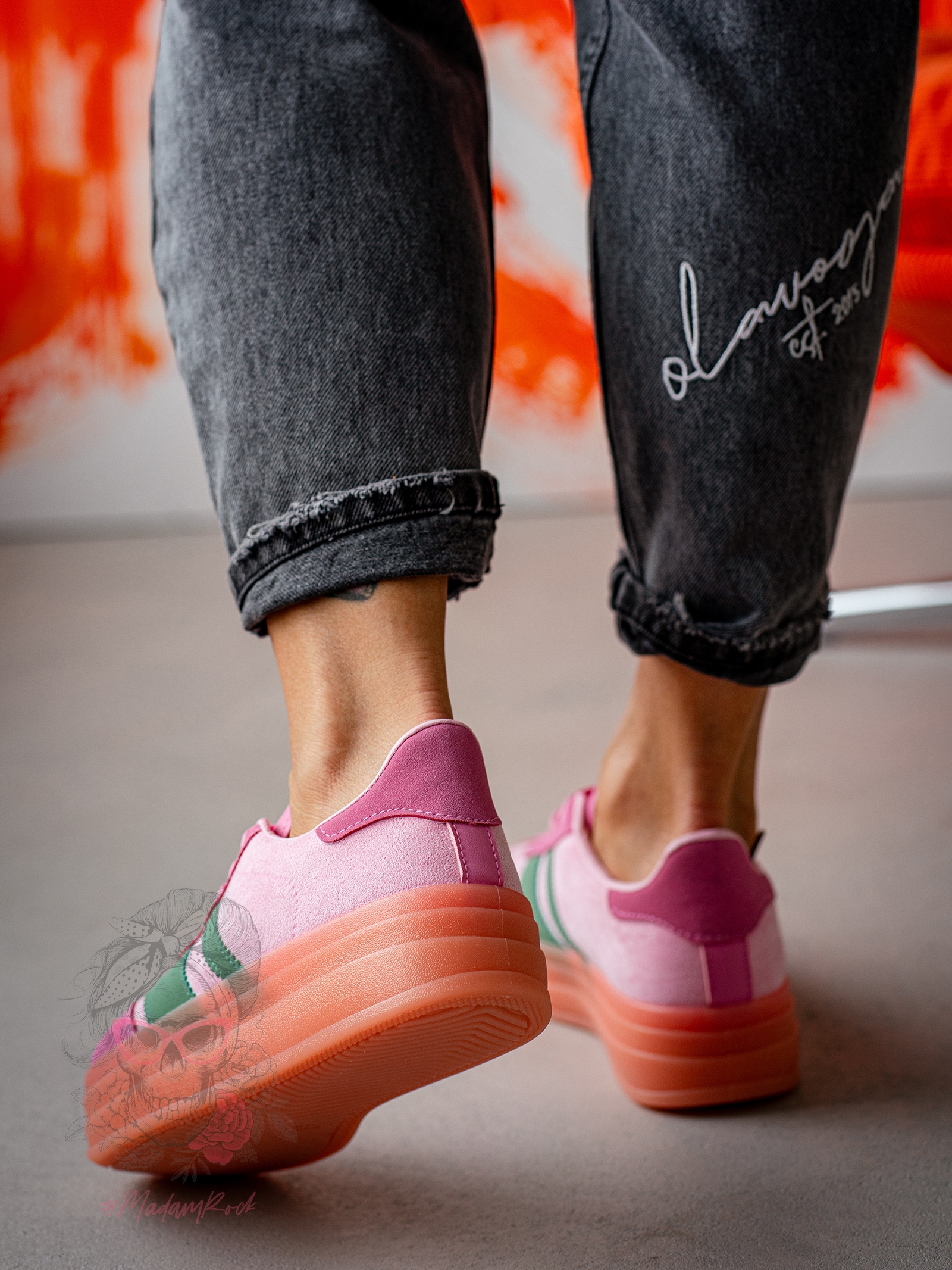 Trampki na grubej podeszwie Felini II różowe