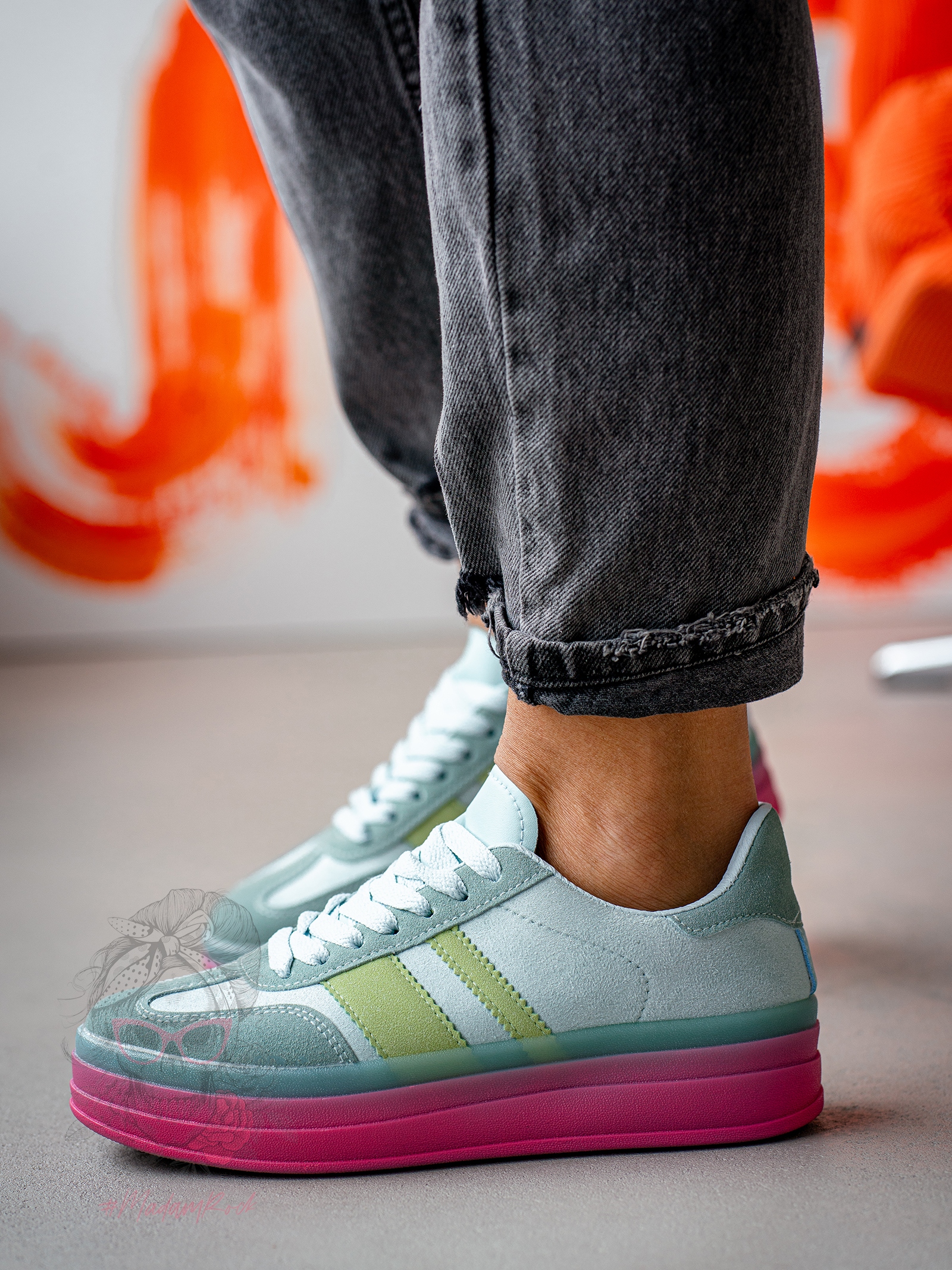 Trampki na grubej podeszwie Felini II niebieskie