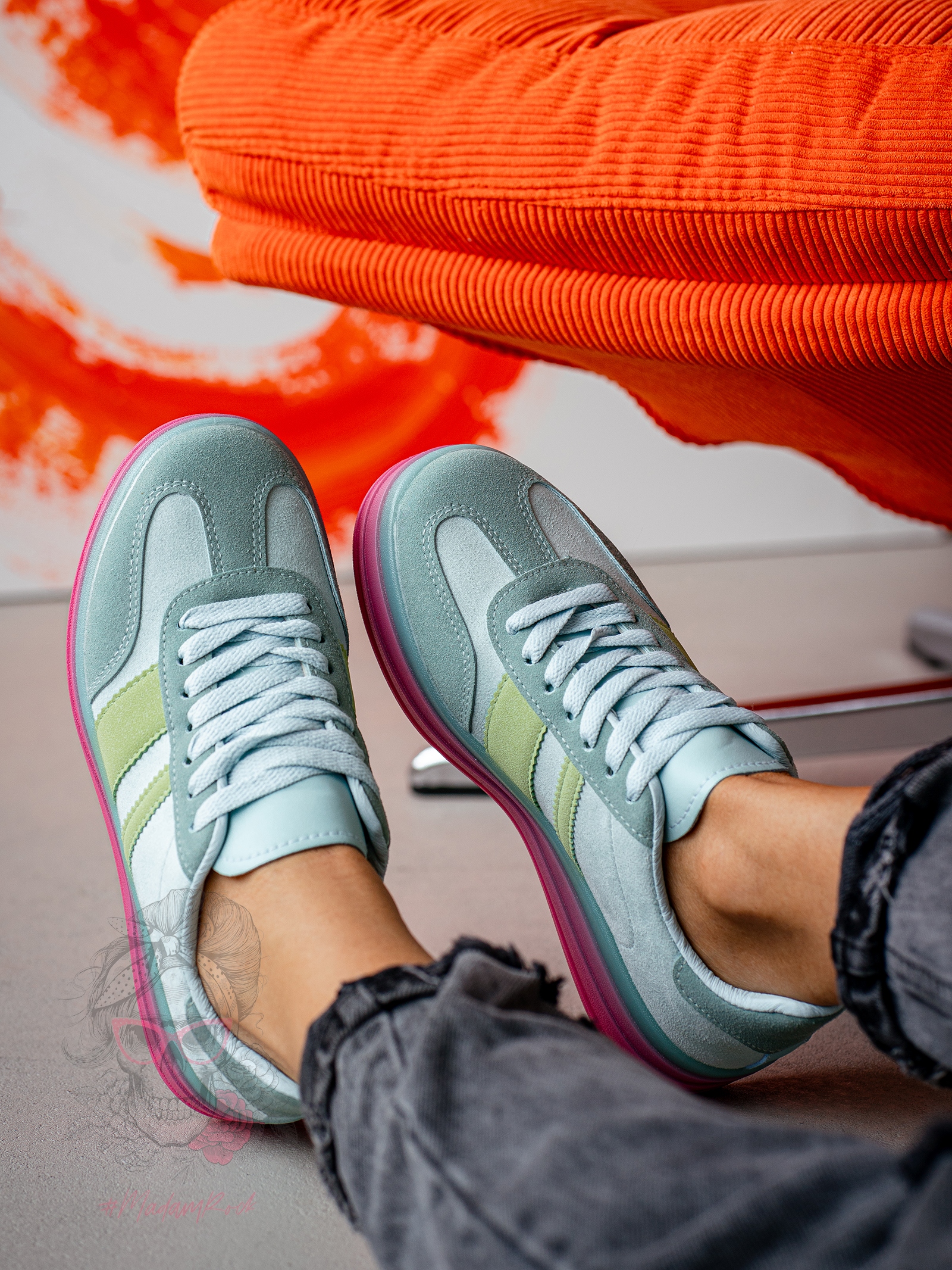 Trampki na grubej podeszwie Felini II niebieskie