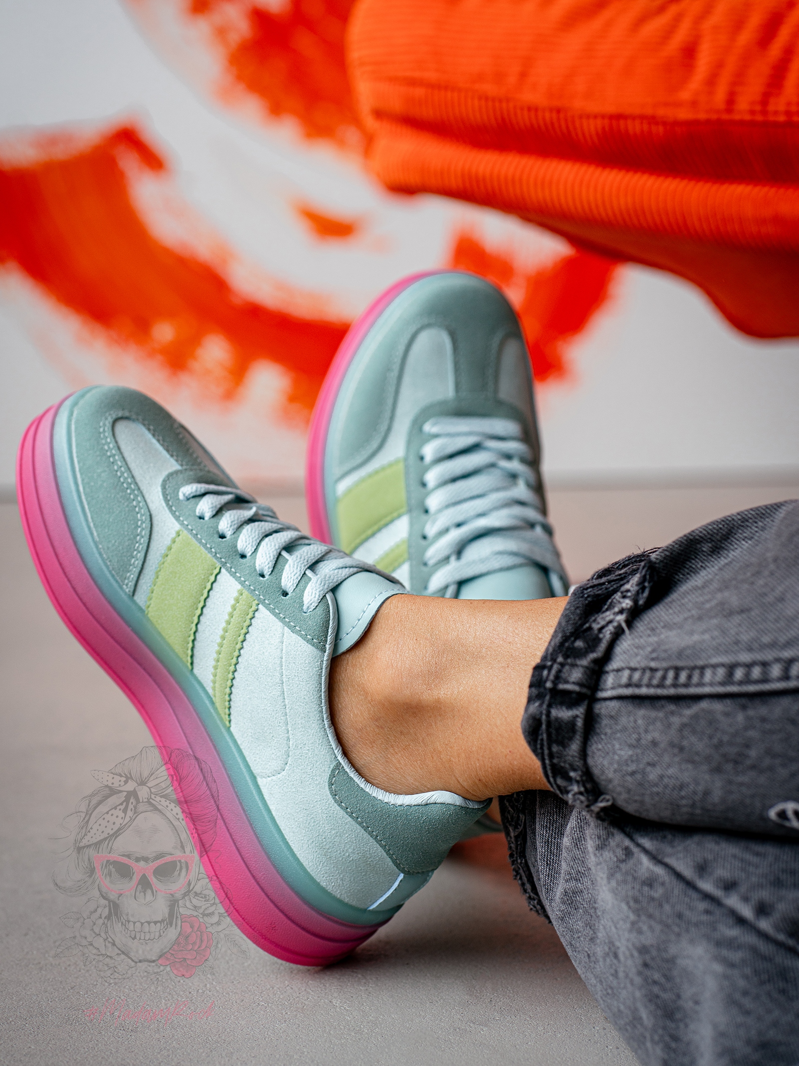 Trampki na grubej podeszwie Felini II niebieskie