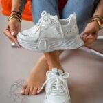 Buty sportowe metaliczne Rock Xeza białe