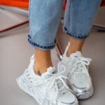 Buty sportowe metaliczne Rock Xeza białe