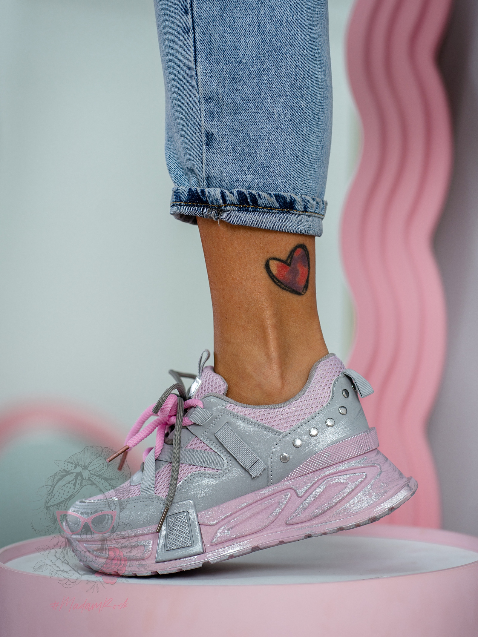 Buty sportowe metaliczne Rock Xeza różowe