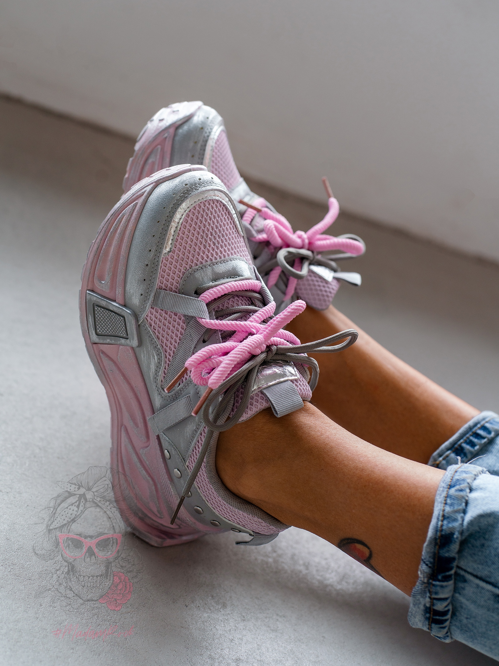 Buty sportowe metaliczne Rock Xeza różowe