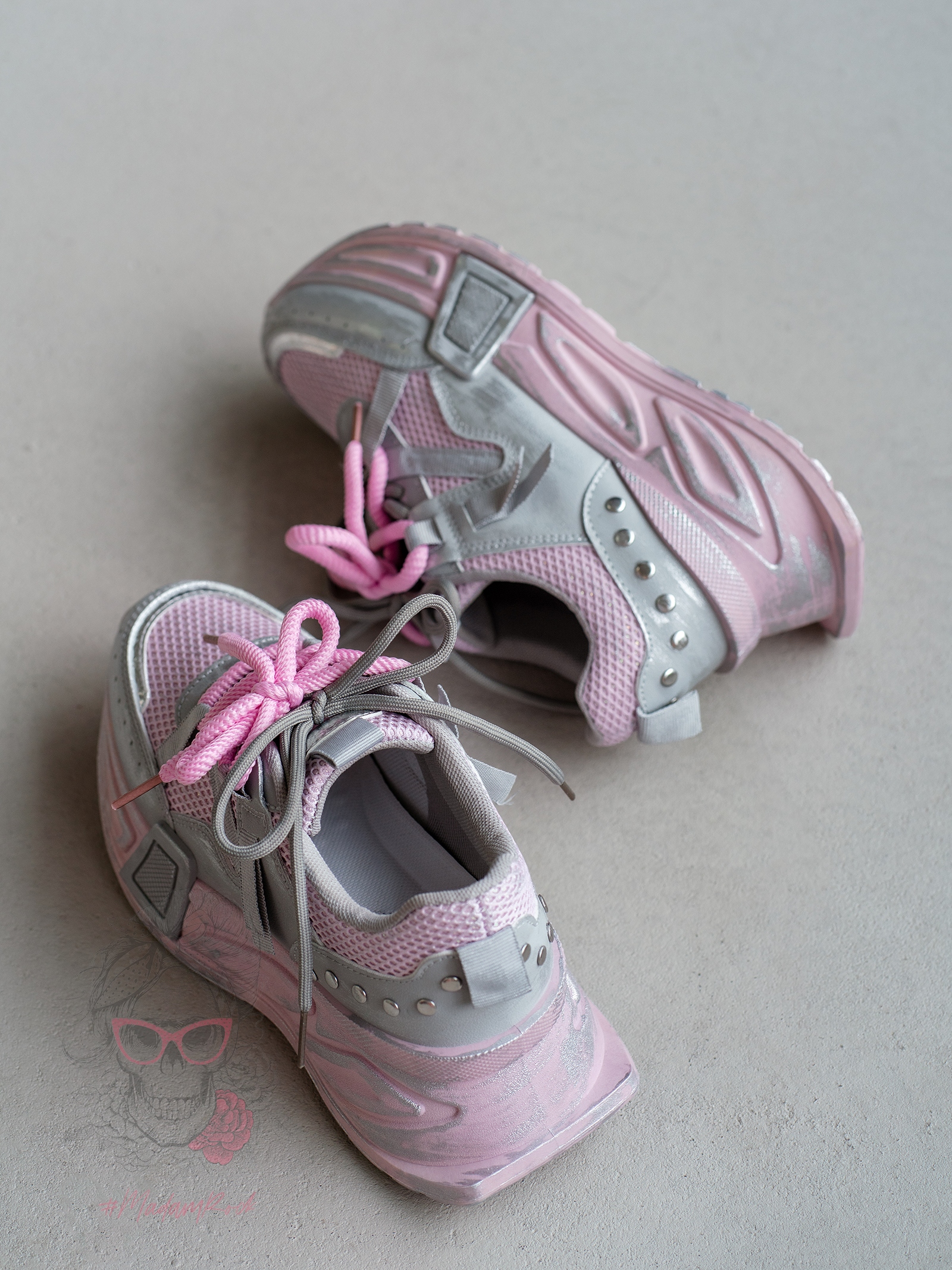 Buty sportowe metaliczne Rock Xeza różowe