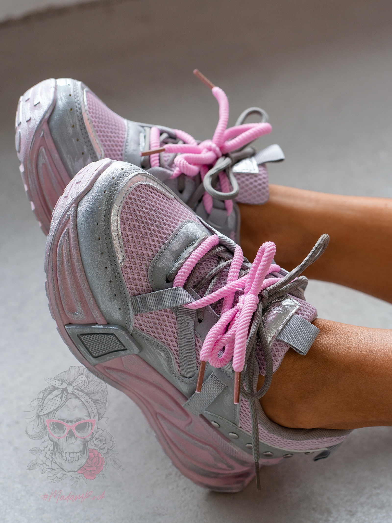 Buty sportowe metaliczne Rock Xeza różowe