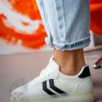 Buty sportowe plecione Madam Cebost białe