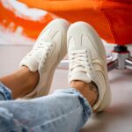 Buty sportowe plecione Madam Cebost beżowe