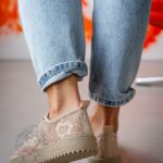 Trampki koronkowe boho Madam Blenor cappuccino