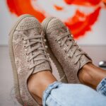 Trampki koronkowe boho Madam Blenor cappuccino