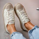 Trampki koronkowe boho Madam Blenor beżowe