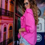 Koszula muślinowa KeyWest różowa