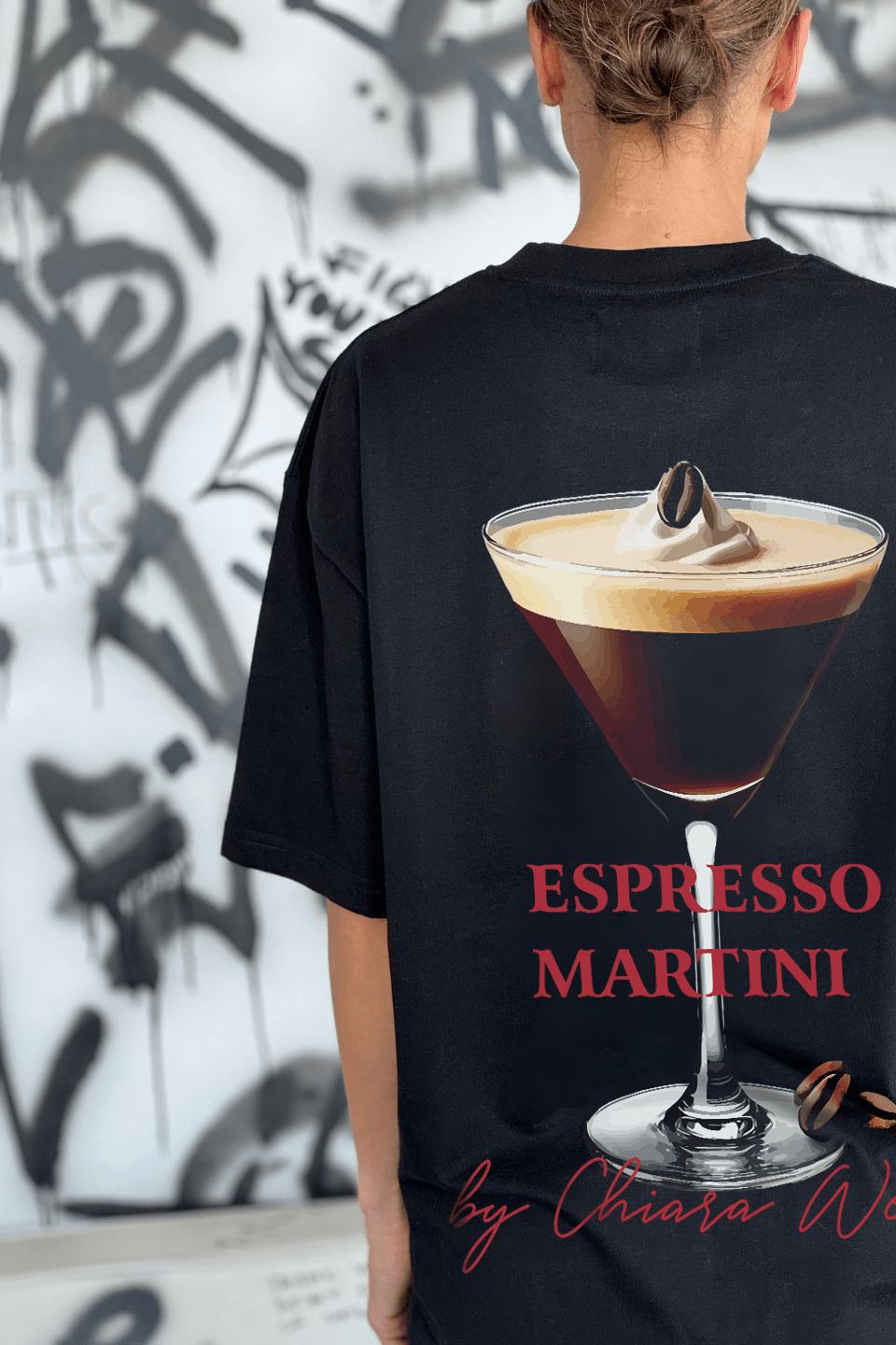 T-shirt oversize CHIARA MARTINI czarny