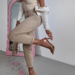 Spodnie jeansowe MOM fit Viss beżowe