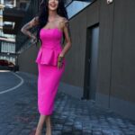 Komplet elegancki NB Momments różowy