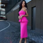 Komplet elegancki NB Momments różowy