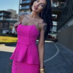 Komplet elegancki NB Momments różowy