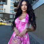 Sukienka midi NB Arelo różowa