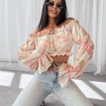 Bluzka typu hiszpanka GENTLE OLAVOGA tropical