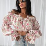 Bluzka typu hiszpanka GENTLE OLAVOGA romantic roses