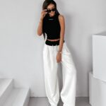 Top klasyczny LOMBI OLAVOGA czarny