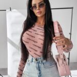 Body casualowe POND OLAVOGA pudrowy róż