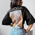 T-shirt bawełniany ONTARIO OLAVOGA czarny