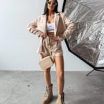 Spodenki eleganckie TINTO OLAVOGA beżowe