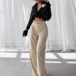 Spodnie casualowe SEINE OLAVOGA beżowe