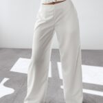 Spodnie casualowe SEINE OLAVOGA ecru