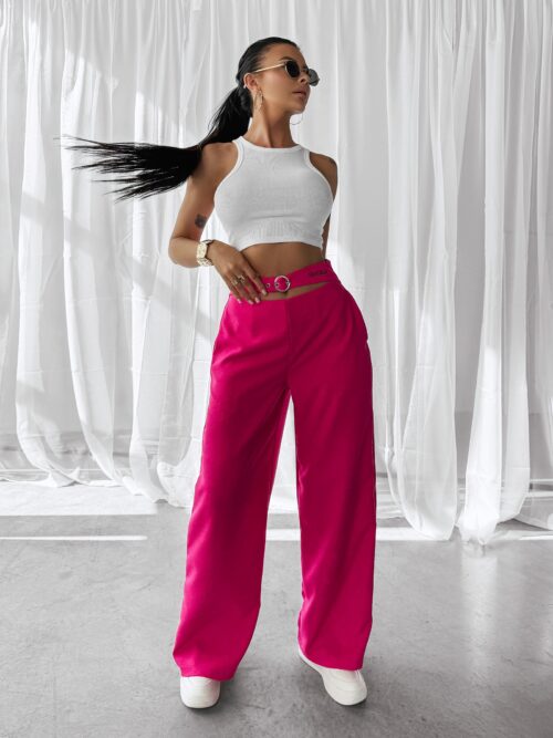 Spodnie casualowe SEINE OLAVOGA amarantowe